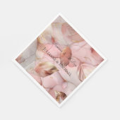 Romantisch Roos Blush Pink Gold Leaf Vrijgezellenf Servet (Hoek)