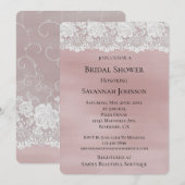 Romantisch Roos Blush Pink White Lace Vrijgezellen Kaart (Voorkant / Achterkant)