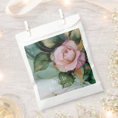 Romantisch Roos Blush Roze Goud Bloemen Huwelijk Bedankzakje (Geknipt)