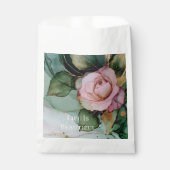 Romantisch Roos Blush Roze Goud Bloemen Huwelijk Bedankzakje (Voorkant)