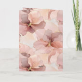 Romantisch Roos Blush Roze Goud Bloemen Huwelijk Kaart (Achterkant)