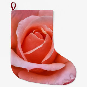 Romantisch Roos Botanische kunst Print Grote Kerstsok