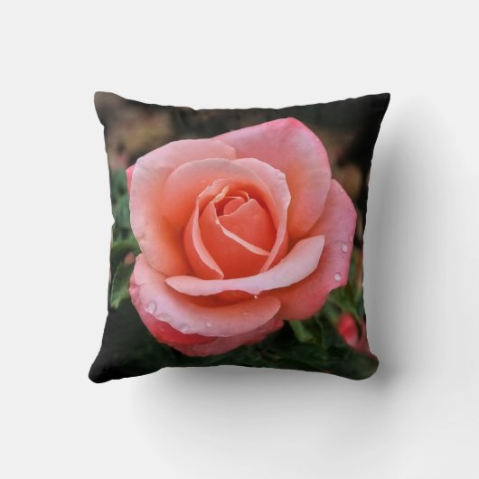 Romantisch Roos Botanische kunst Print Kussen (Achterkant)