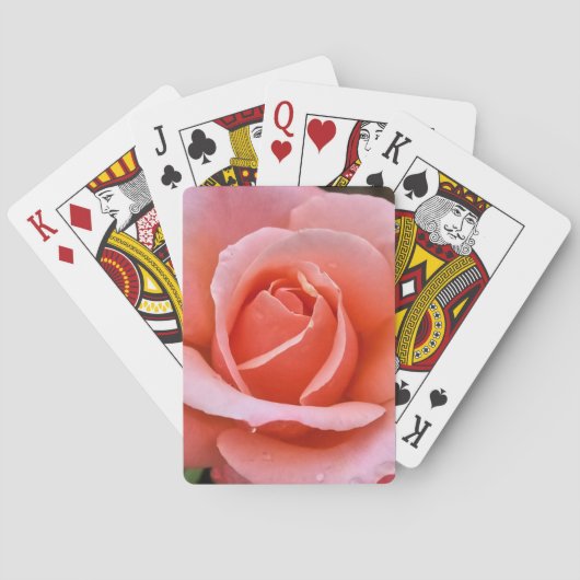 Romantisch Roos Botanische kunst Print Pokerkaarten (Achterkant)