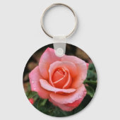 Romantisch Roos Botanische kunst Print Sleutelhanger (Voorkant)