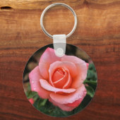 Romantisch Roos Botanische kunst Print Sleutelhanger (Voorkant)