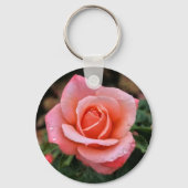 Romantisch Roos Botanische kunst Print Sleutelhanger (Achterkant)