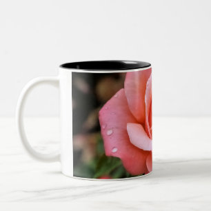 Romantisch Roos Botanische kunst Print Tweekleurige Koffiemok