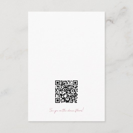 Romantisch Roos bruiloft behuizing Kaart (Achterkant)