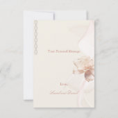 Romantisch Roos bruiloft dank u kaarten (Achterkant)