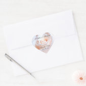 Romantisch Roos Bruiloft Hart-vormige Labels (Envelop)