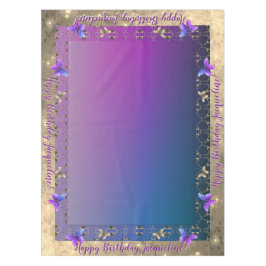 Romantisch  Roos Butterfly Birthday Tablecloth Tafelkleed