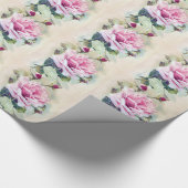 Romantisch Roos Cadeaupapier (Hoek)