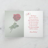 Romantisch Roos en Hart - Verjaardagskaart voor Vr Kaart (Binnen)