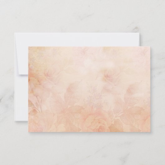 Romantisch Roos en Lace Wedding RSVP Aangepast (Achterkant)