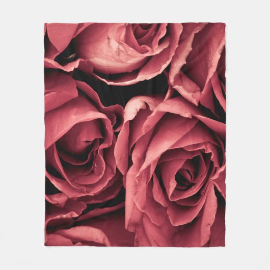 Romantisch roos fleece deken (Voorkant)