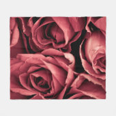 Romantisch roos fleece deken (Voorkant (Horizontaal))