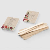 Romantisch Roos Floral Eucalyptus Trouwprogramma Handwaaier (Niet-gemonteerd)