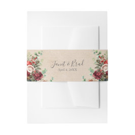 Romantisch Roos Floral Eucalyptus Wedding Uitnodigingen Wikkel