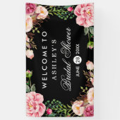 Romantisch Roos Floral Wrap Weddenschap Vrijgezell Spandoek (Verticaal)