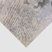 Romantisch Roos Florals Oude handgeschreven ontkop Tissuepapier (Detail)
