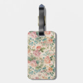 Romantisch Roos geïnspireerd Bagagelabel (Achterkant verticaal)