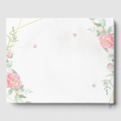 Romantisch Roos Geometric Wedding Gastenboek (Achterkant)