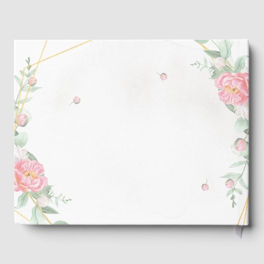 Romantisch Roos Geometric Wedding Gastenboek (Achterkant)