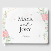Romantisch Roos Geometric Wedding Gastenboek (Voorkant)