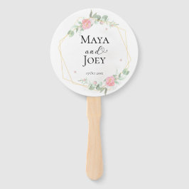 Romantisch Roos Geometric Wedding Handwaaier