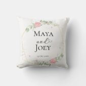 Romantisch Roos Geometric Wedding Kussen (Voorkant)