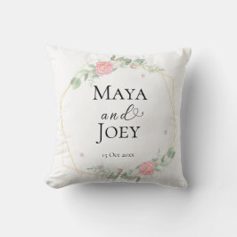 Romantisch Roos Geometric Wedding Kussen