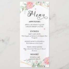 Romantisch Roos Geometric Wedding Menu
