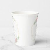 Romantisch Roos Geometric Wedding Papieren Bekers (Rechts)