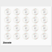 Romantisch Roos Geometric Wedding Ronde Sticker (Vel)