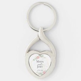 Romantisch Roos Geometric Wedding Sleutelhanger