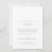 Romantisch Roos Gold Calligrafie | Details huwelij Kaart (Achterkant)