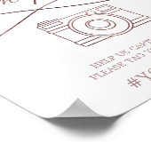 Romantisch Roos Gold Calligrafie Oh onverwacht geb Poster (Hoek)