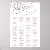 Romantisch Roos Gold Calligrafie Poster (Voorkant)