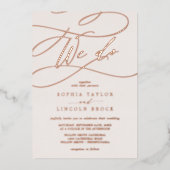 Romantisch Roos Gold Foil | Blush We do Wedding Folie Uitnodiging (Voorkant)