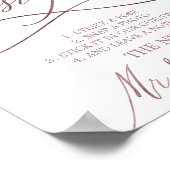 Romantisch Roos Gold Fotografie Gastboekje Poster (Hoek)