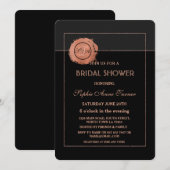 Romantisch Roos Gold Glitter Black Vrijgezellenfee Kaart (Voorkant / Achterkant)