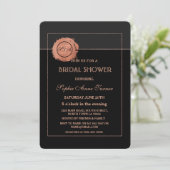 Romantisch Roos Gold Glitter Black Vrijgezellenfee Kaart (Staand voorkant)