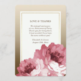 Romantisch Roos Gold Hartelijk dank Kaarten Jubile