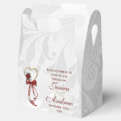 Romantisch Roos, Gold Heart en Red Ribbon Bedankdoosjes (Geopend)