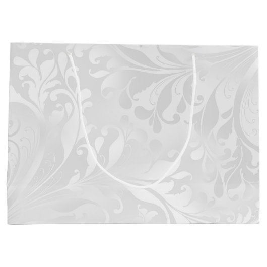 Romantisch Roos, Gold Heart en Red Ribbon Large Cadeautasje (Achterkant)