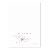 Romantisch Roos Gold Menu Option Kaarten plaatsen (Voorkant)