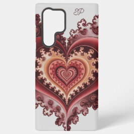 Romantisch Roos Goud en Bourgondië Abstract Hart Samsung Galaxy Hoesje