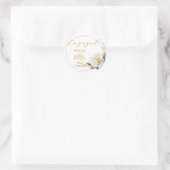 Romantisch Roos Goud Verloving Ronde Sticker (Tas)