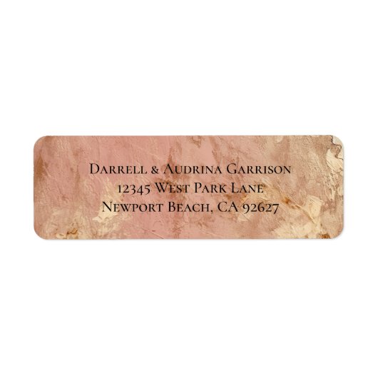 Romantisch Roos Goud Vrijgezellenfeest Bruiloft Etiket (Voorkant)